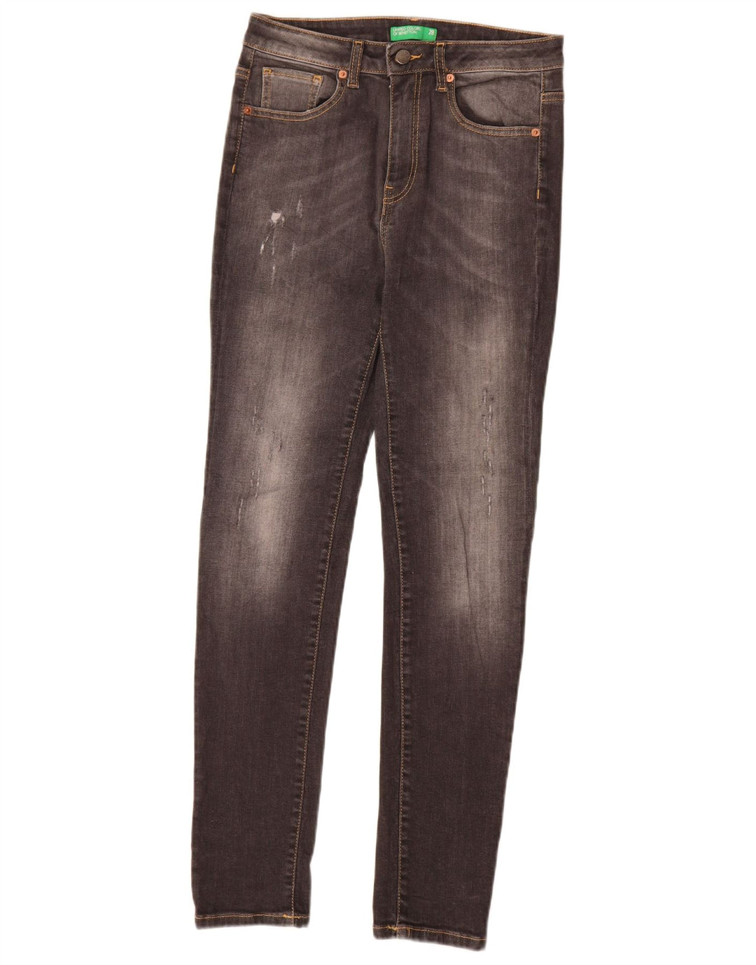 Benetton Herren Skinny Jeans W28 L30 Grau
