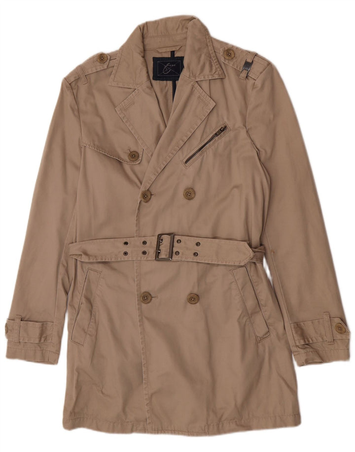 Energie Herren Trenchcoat UK 36 Small Beige Baumwolle