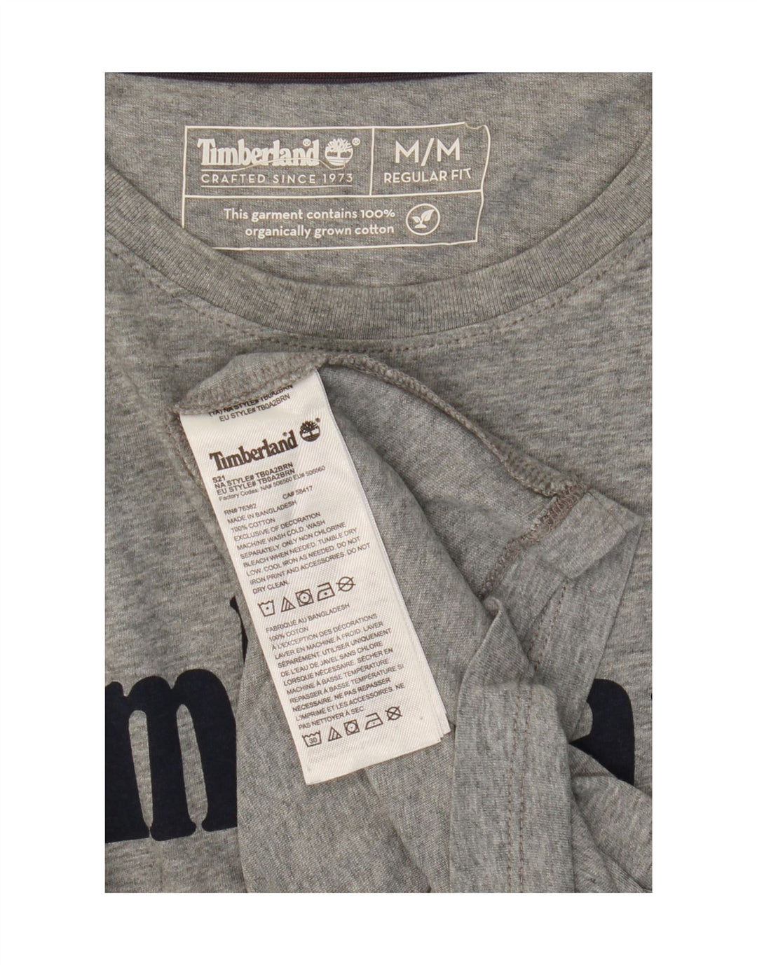 Timberland Herren-T-Shirt mit normaler Passform, mittelgrauer Baumwolle