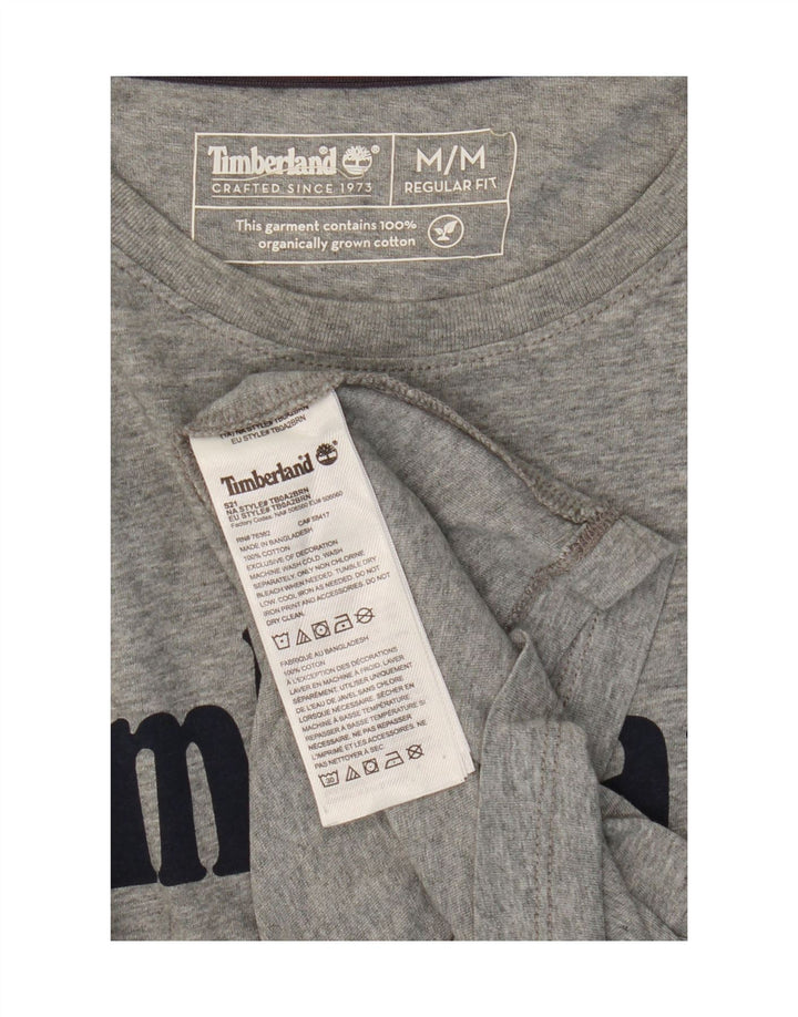 Timberland Herren-T-Shirt mit normaler Passform, mittelgrauer Baumwolle
