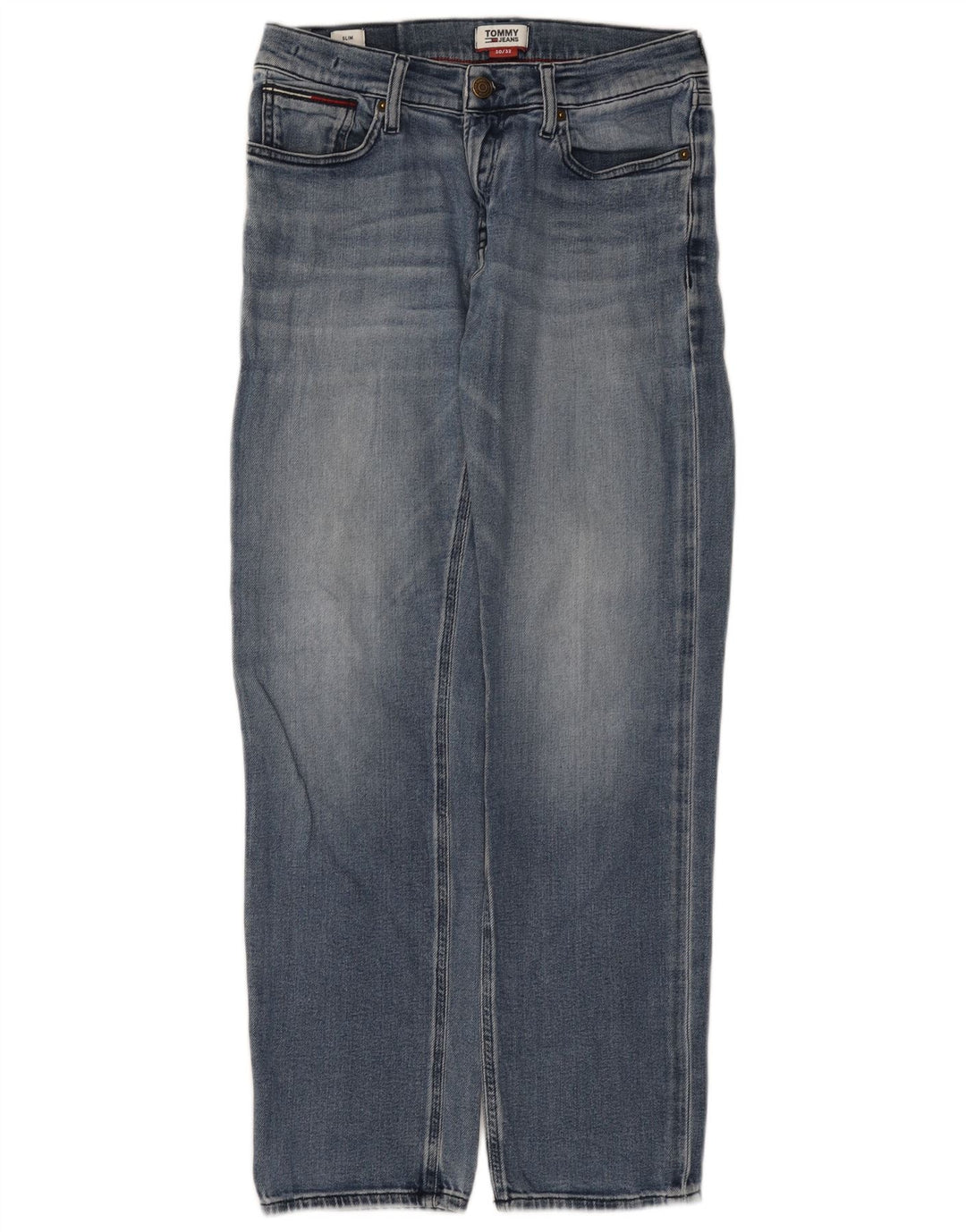 Tommy Hilfiger Herren Slim Jeans W30 L32 Blaue Baumwolle