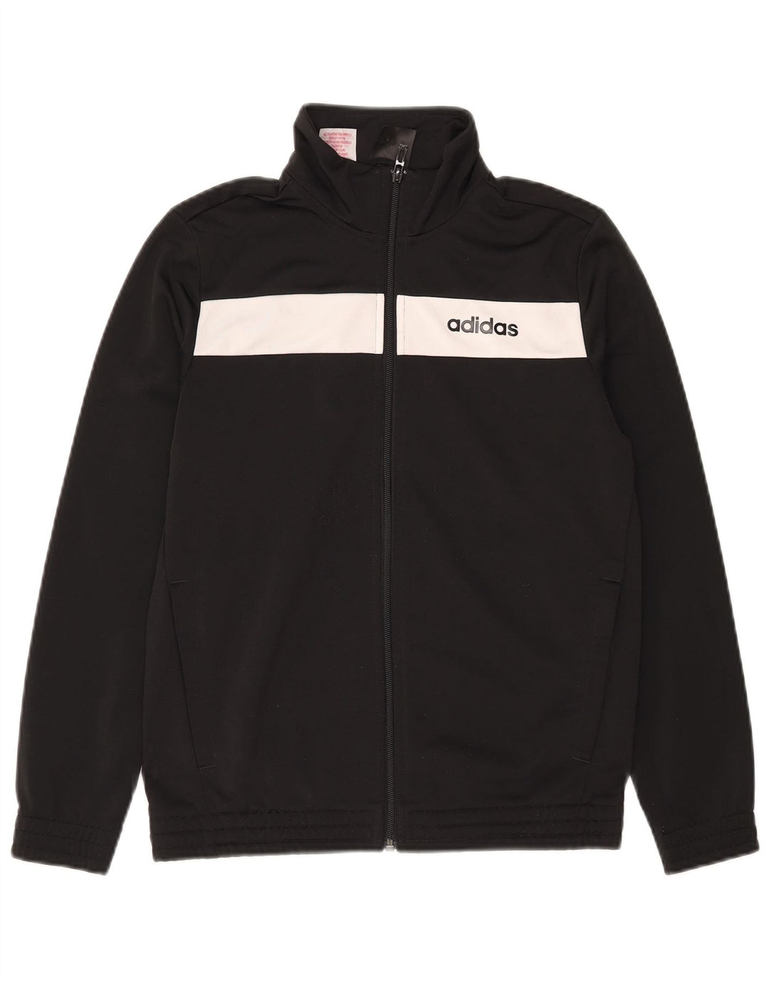 Adidas Jungen Grafik-Trainingsanzug-Top-Jacke, 12–13 Jahre, Schwarz, Farbblock