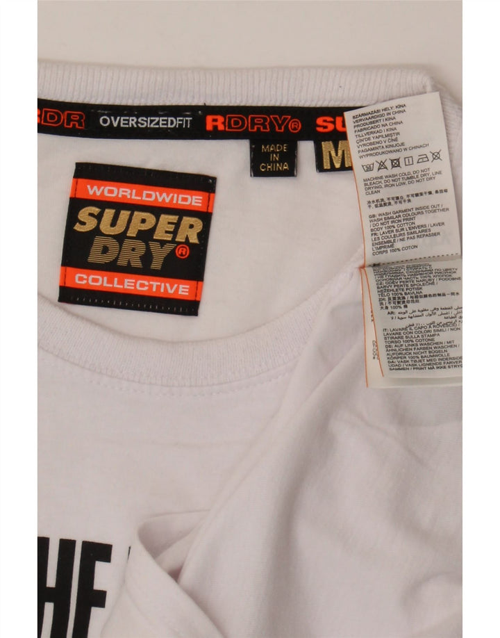 Superdry Herren Grafik-T-Shirt-Oberteil aus mittelweißer Baumwolle