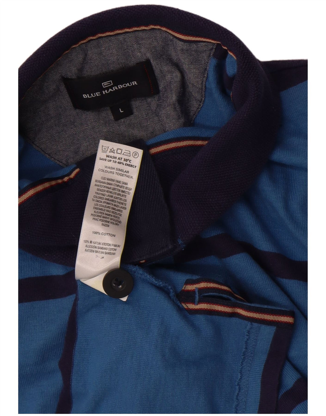 Marks & Spencer Herren-Sweatshirt „Blue Harbor“, groß, blau gestreift