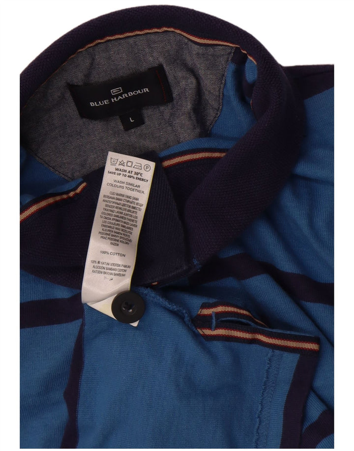 Marks & Spencer Herren-Sweatshirt „Blue Harbor“, groß, blau gestreift