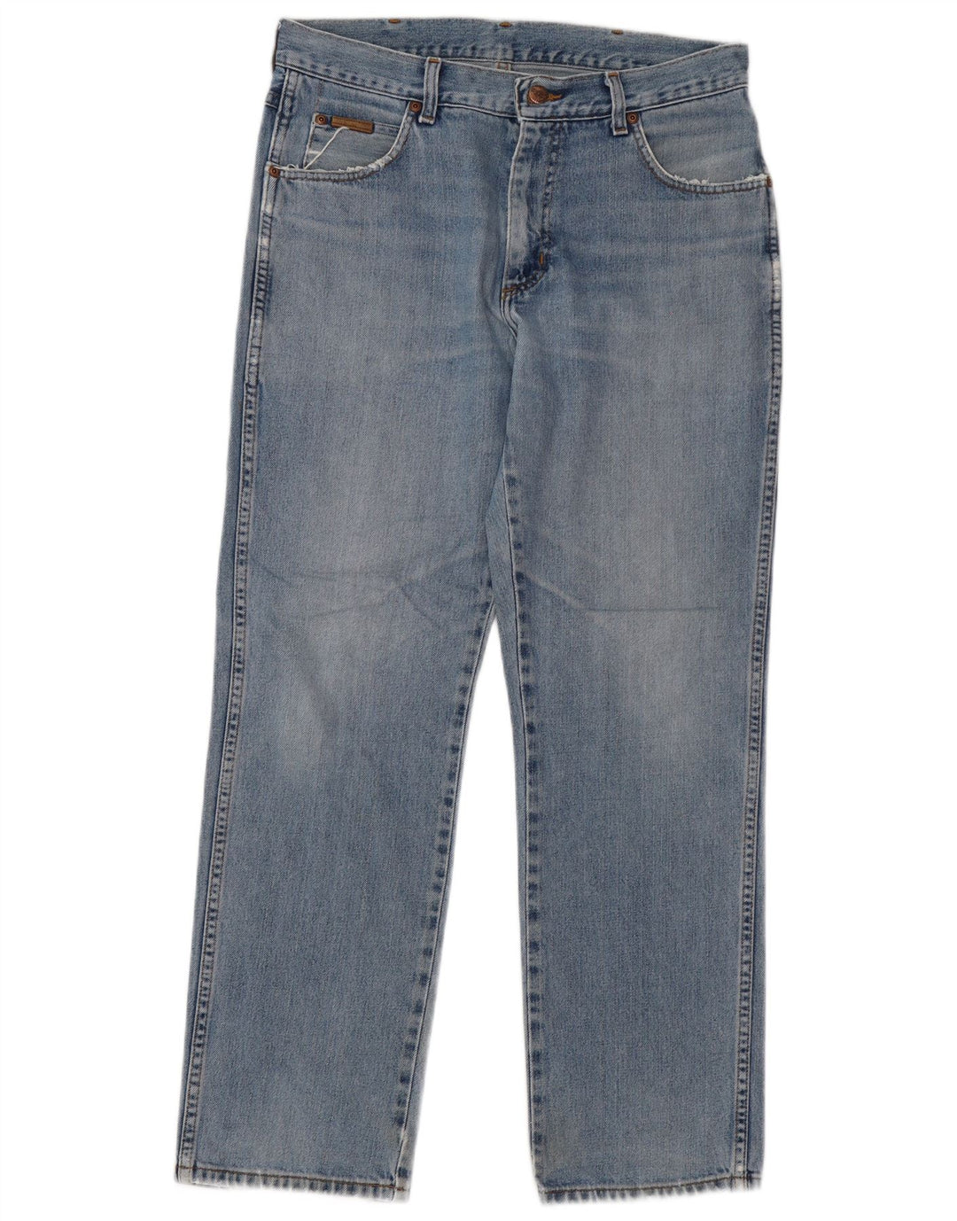 Wrangler Herren Straight Jeans W33 L30 Blaue Baumwolle