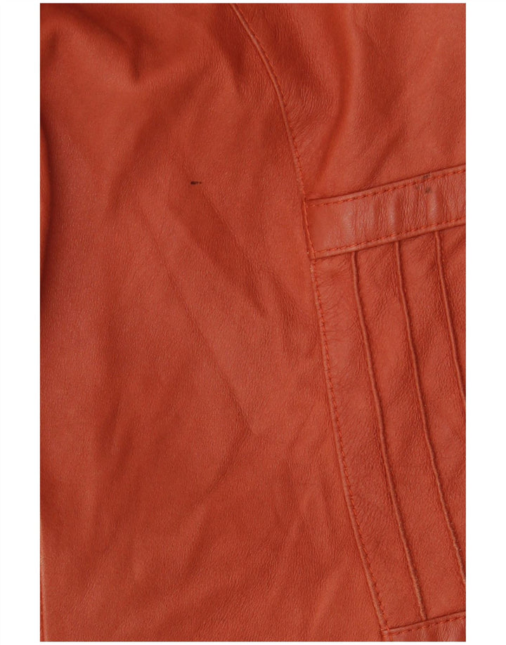 ELEGANCE PARIS Damen 2-Knopf-Blazerjacke UK 20 2XL Braunes Leder