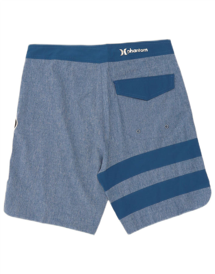 Harley Herren-Badeshorts in mittelblauem Farbblockdesign