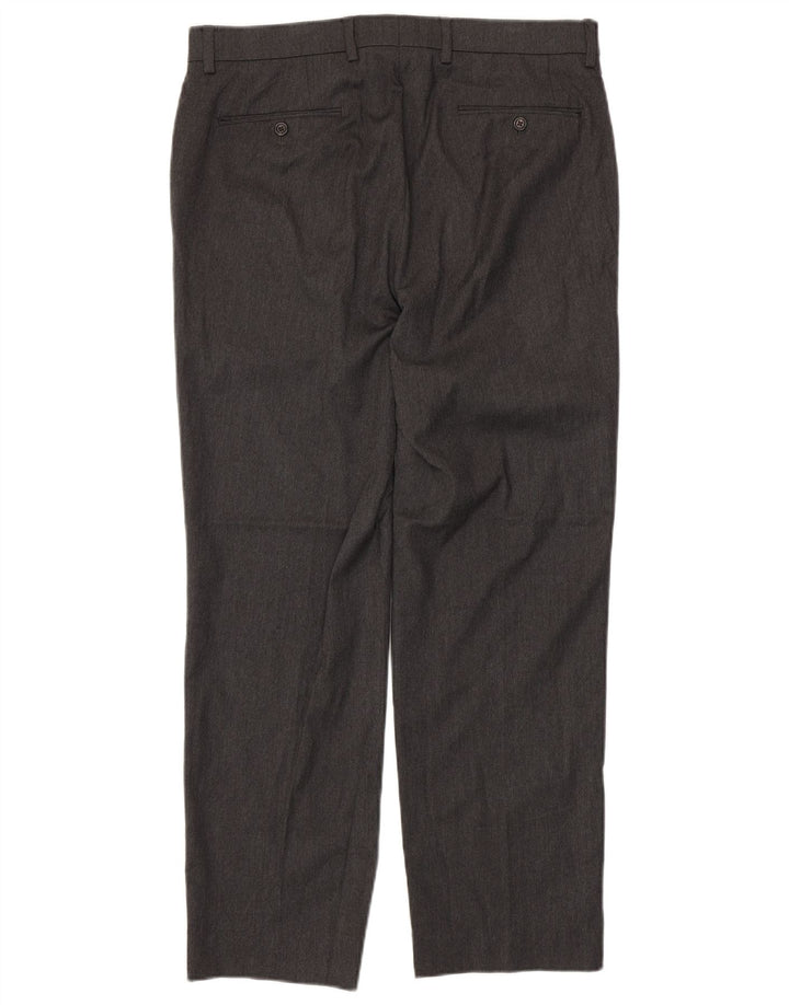 RALPH LAUREN Gerade Herren-Anzughose W33 L32 Graues Polyester