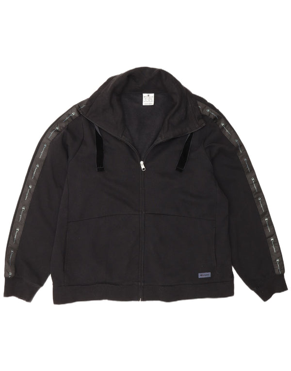 Champion Damen-Trainingsanzugoberteil mit Grafik, UK 22 3XL, schwarze Baumwolle