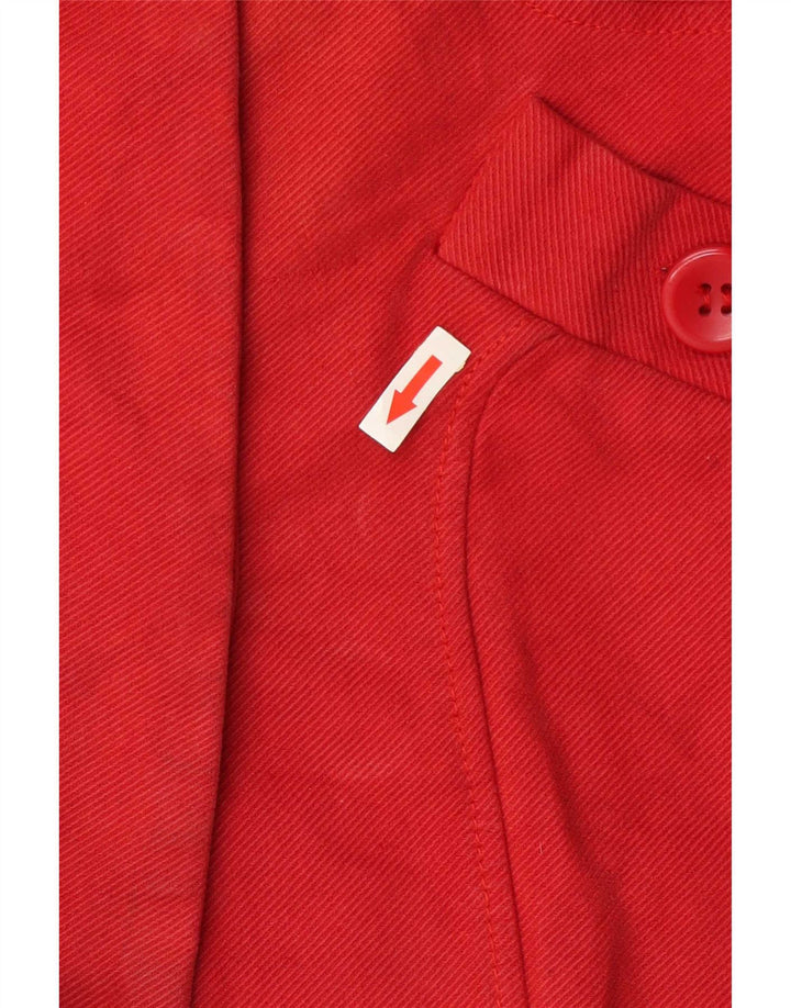 Topshop Damen-Blazer mit 2 Knöpfen, Gr. 10, Größe S, Rot, Baumwolle