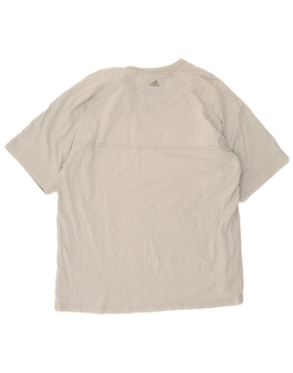 Adidas Herren Grafik T-Shirt Top UK 42/44 Große grüne Colourblock-Baumwolle