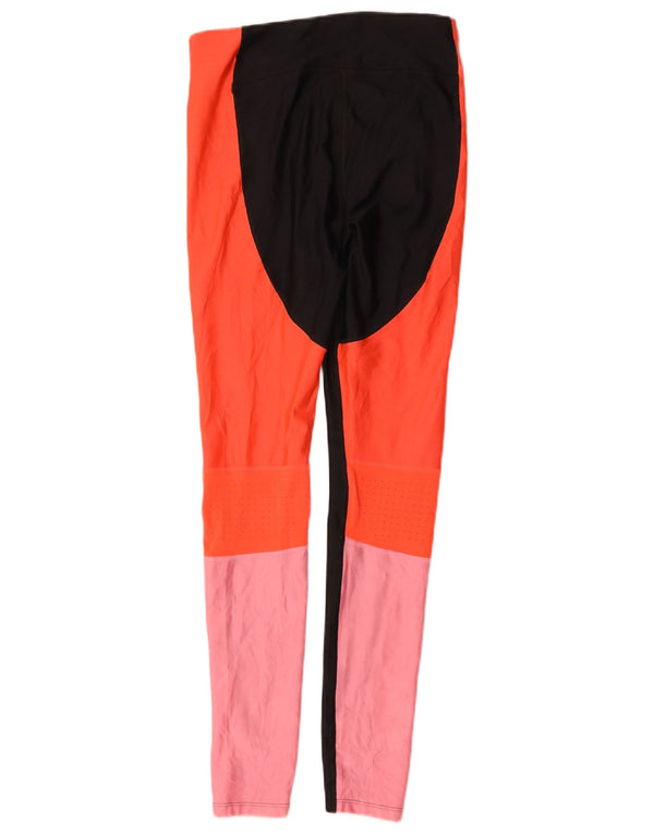 Under Armour Damen Heat Gear Leggings UK 8 Small Mehrfarbiger Farbblock
