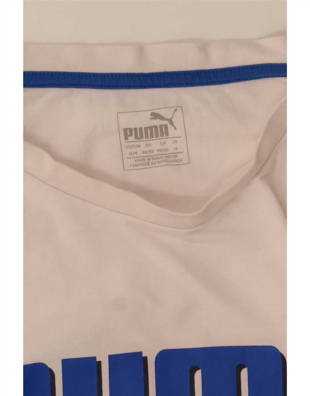 Puma Herren Grafik T-Shirt Top Mittelweiß