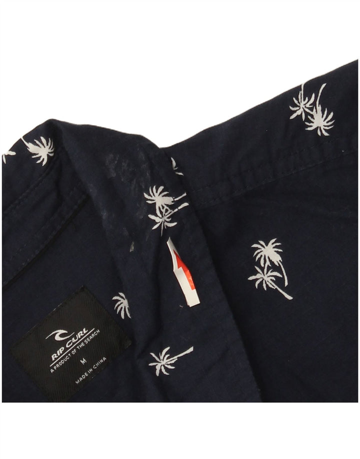Rip Curl Herren-Hemd mit abstraktem Muster, kurzärmelig, mittelblau, hawaiianisch