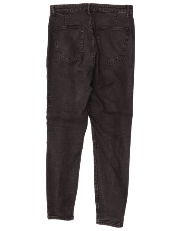 Zara Damen High Waist Skinny Jeans EU 44 XL W34 L28 Schwarz