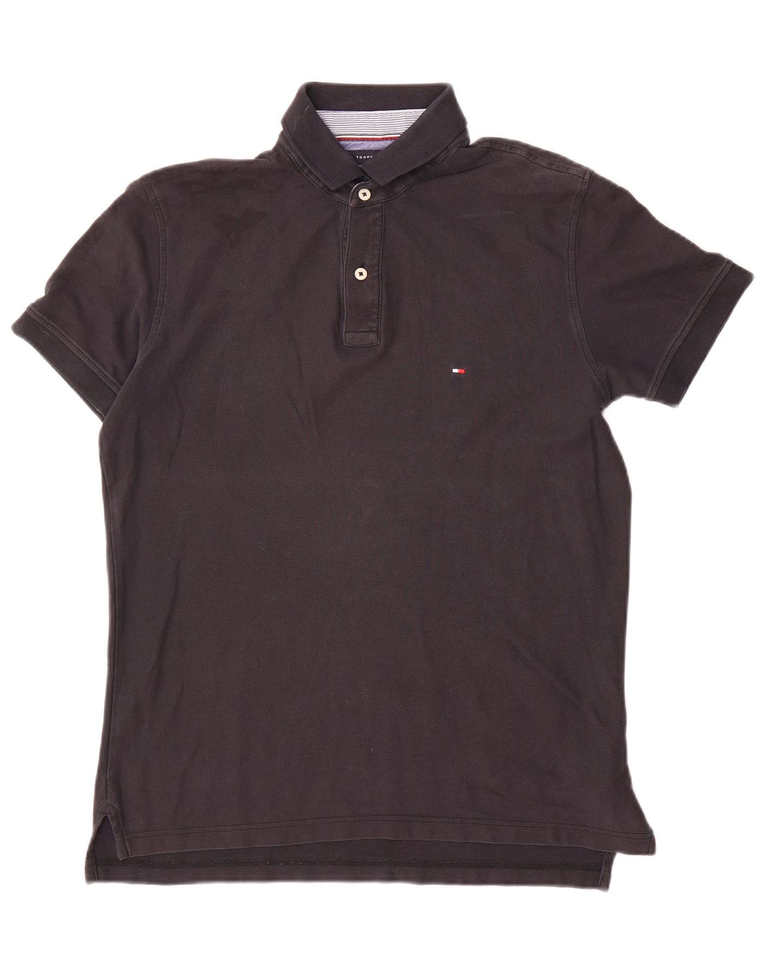 Tommy Hilfiger Herren-Poloshirt mit normaler Passform, mittelmarineblaue Baumwolle