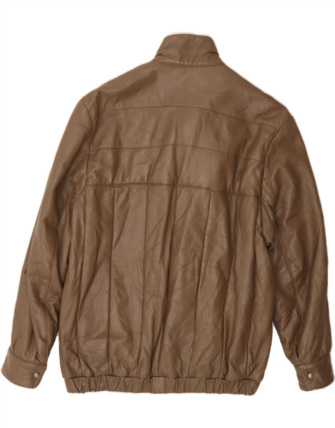 VINTAGE Mens Bomber Leather Jacket IT 50 Large Brown Vintage Vintage and Second-Hand Vintage from Messina Hembry 