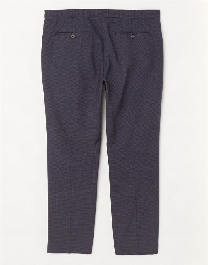 Gerade Herren-Anzughose von Marks & Spencer, W40, L29, Marineblau mit Hahnentrittmuster