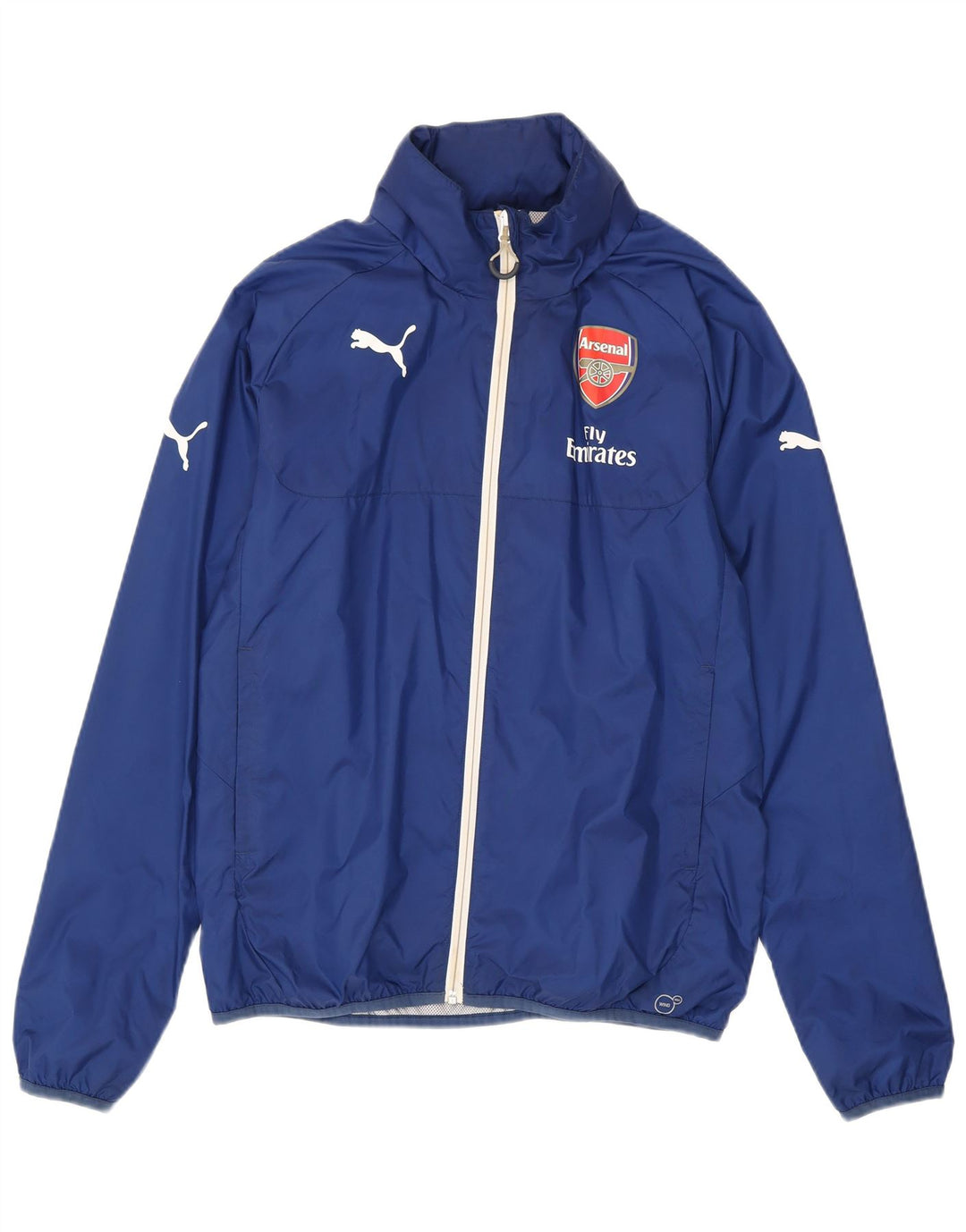 Puma Herren Arsenal Kapuzen-Regenjacke UK 38 Mittelblaues Nylon