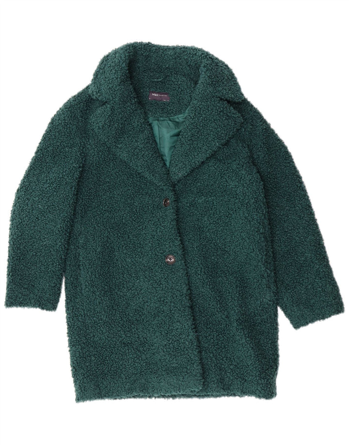 Marks & Spencer Damen Fleecemantel UK 12 Mittelgrün Polyester