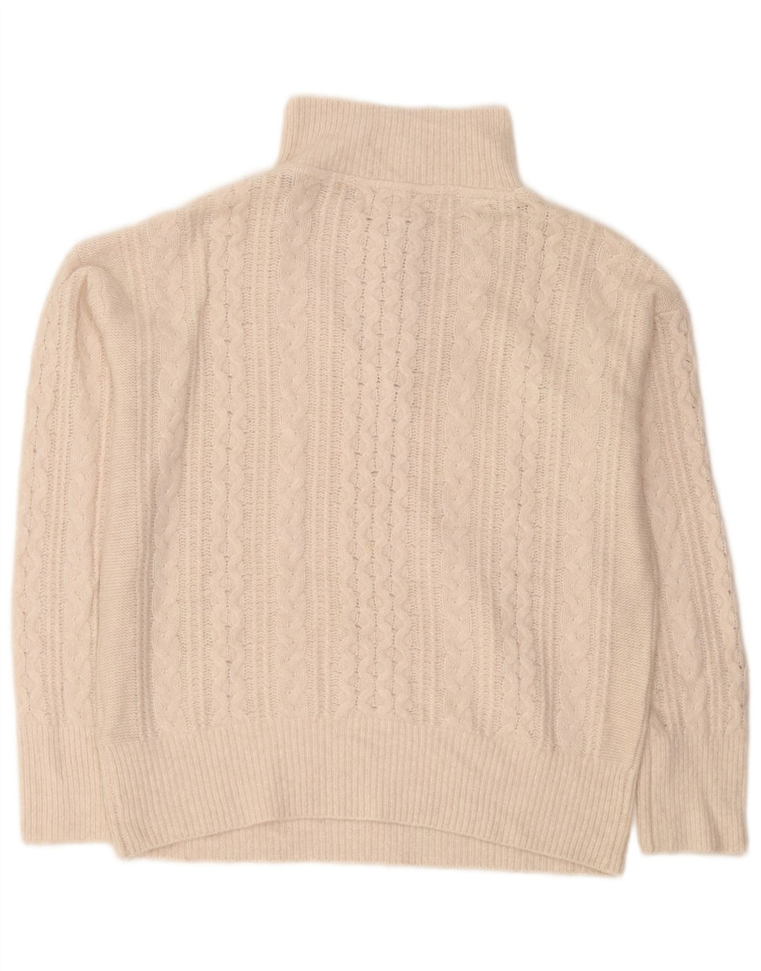 Fat Face Damen-Pullover, übergroß, mit Reißverschluss, Gr. 12, Mittel, gebrochenes Weiß