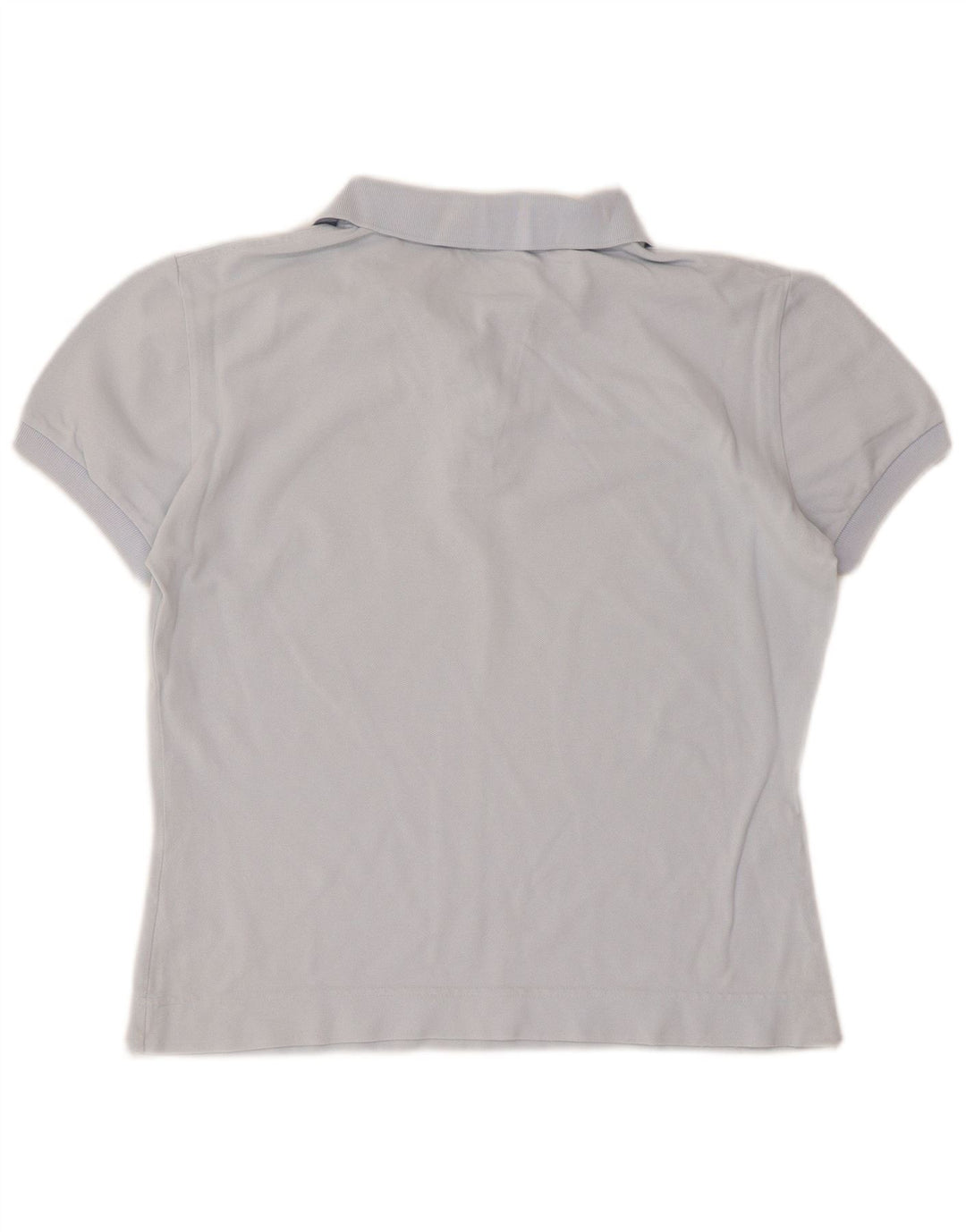 Lacoste Damen Crop Poloshirt Größe 44 Große blaue Baumwolle