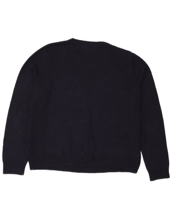 Marks & Spencer Damen-Pullover mit Rundhalsausschnitt, UK 18, XL, Marineblau, Weihnachten