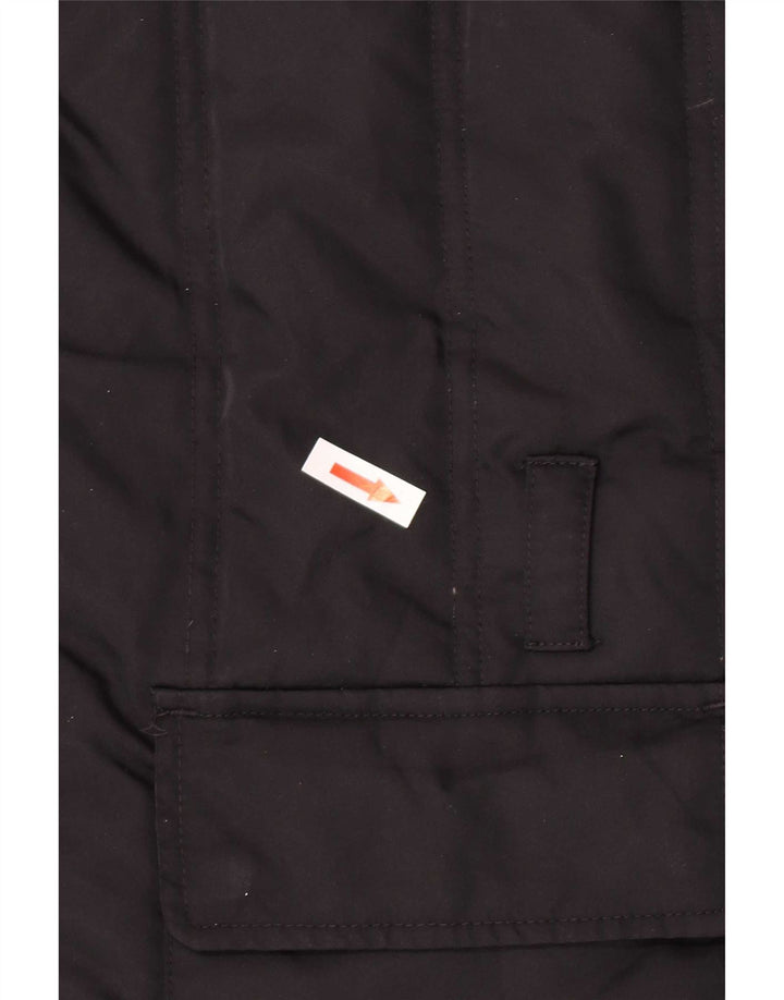 Tommy Hilfiger Damen Wattierte Jacke UK 16 Large Schwarz Nylon