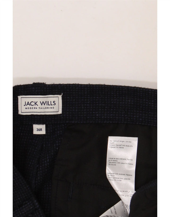 JACK WILLS Herren-Chinohose mit Pegged, W36 L27, marineblaue Wolle