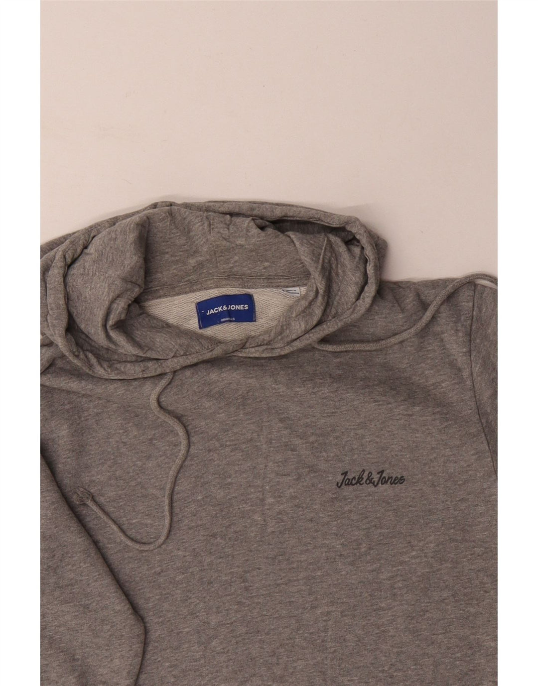 JACK & JONES Herren-Kapuzenpullover aus mittelgrau gesprenkelter Baumwolle