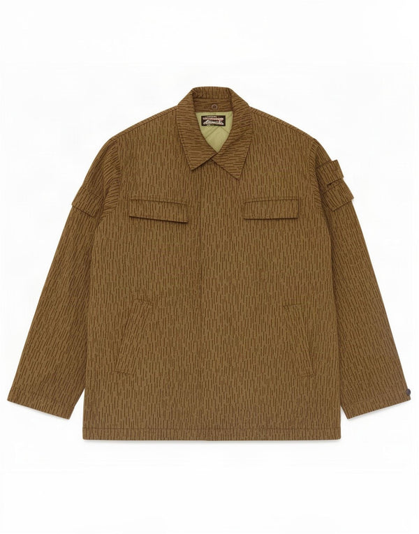 Vintage Herren Militärjacke UK 38 Medium Khaki gestreift