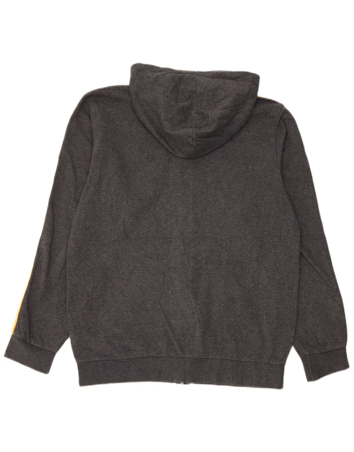 Adidas Herren-Kapuzenpullover mit Reißverschluss, groß, graue Baumwolle