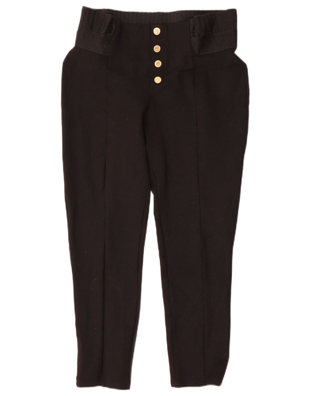 Zara Damen Slim Capri-Hose XL W36 L24 Schwarz