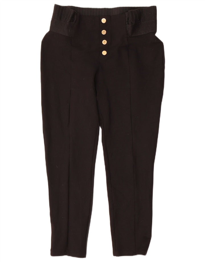 Zara Damen Slim Capri-Hose XL W36 L24 Schwarz