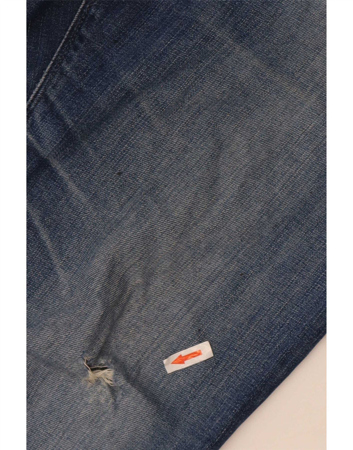 Hugo Boss Herren Straight Jeans W34 L32 Blaue Baumwolle