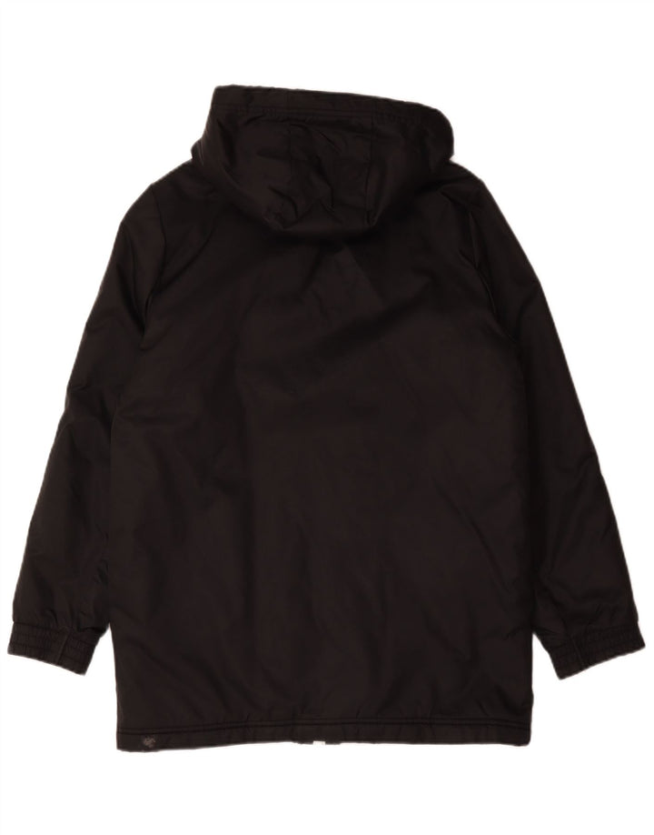 Adidas Jungen wattierter Mantel mit Kapuze, 13–14 Jahre, schwarzes Polyester