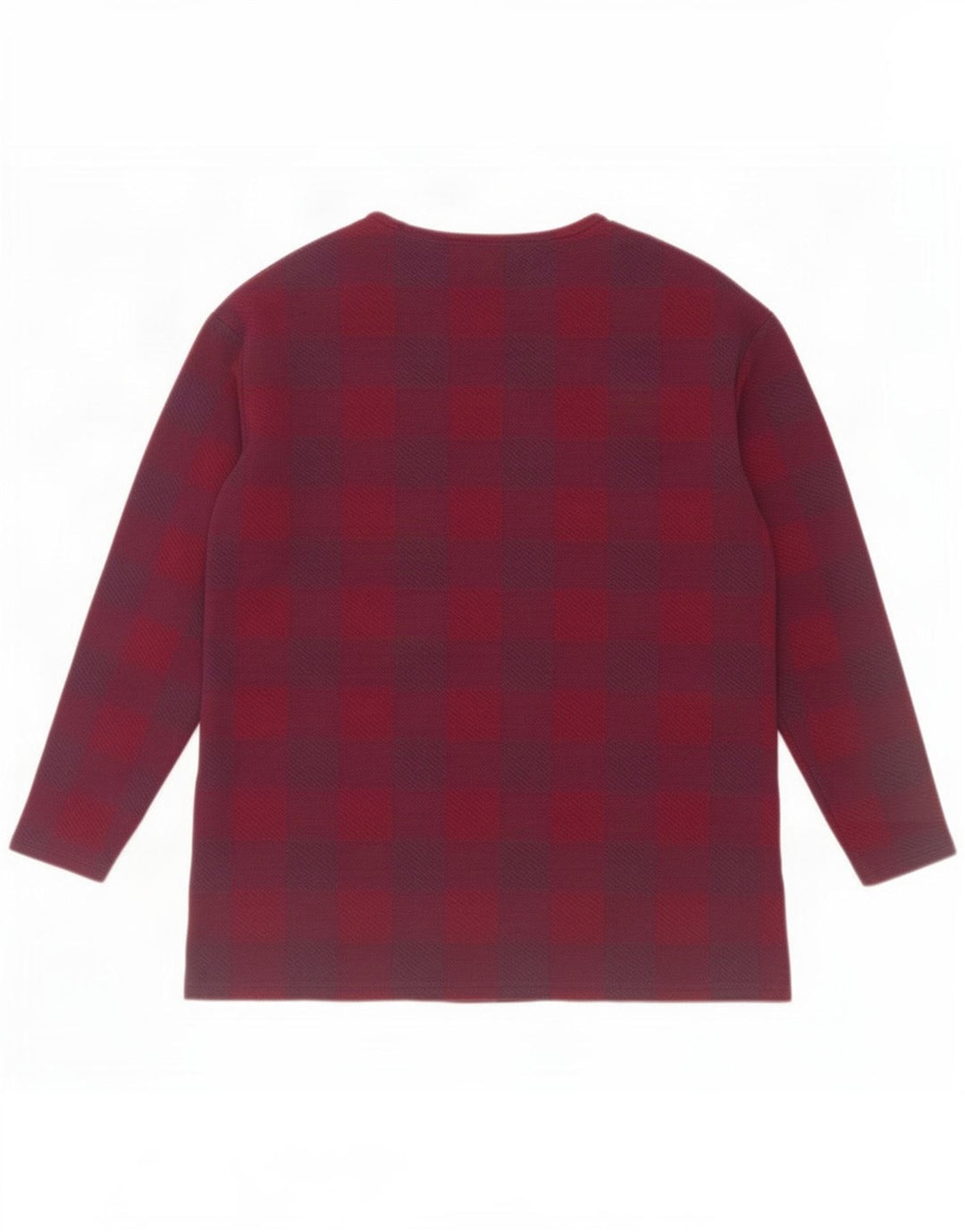 Marks & Spencer Damen Top Langarm UK 14 Large Lila Kariert Polyester