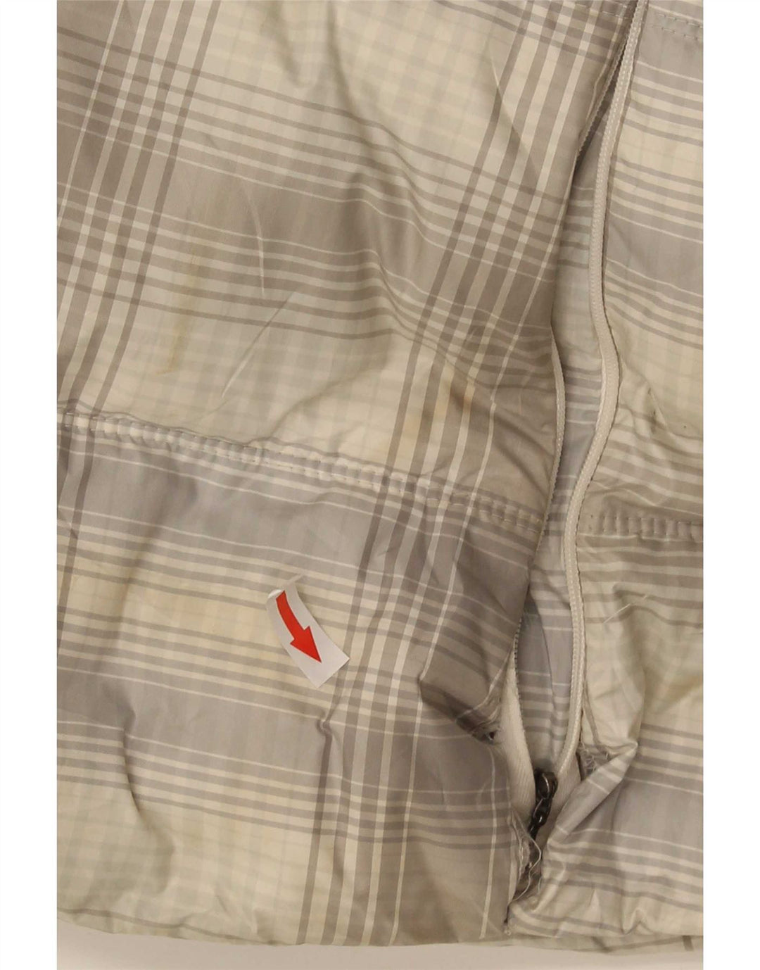 Columbia Wattierte Damenjacke mit Kapuze, UK 18, XL, grau kariertes Polyester