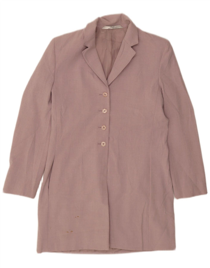 Marks & Spencer Damen Longline 4-Knopf-Blazerjacke UK 12 Mittelviolett