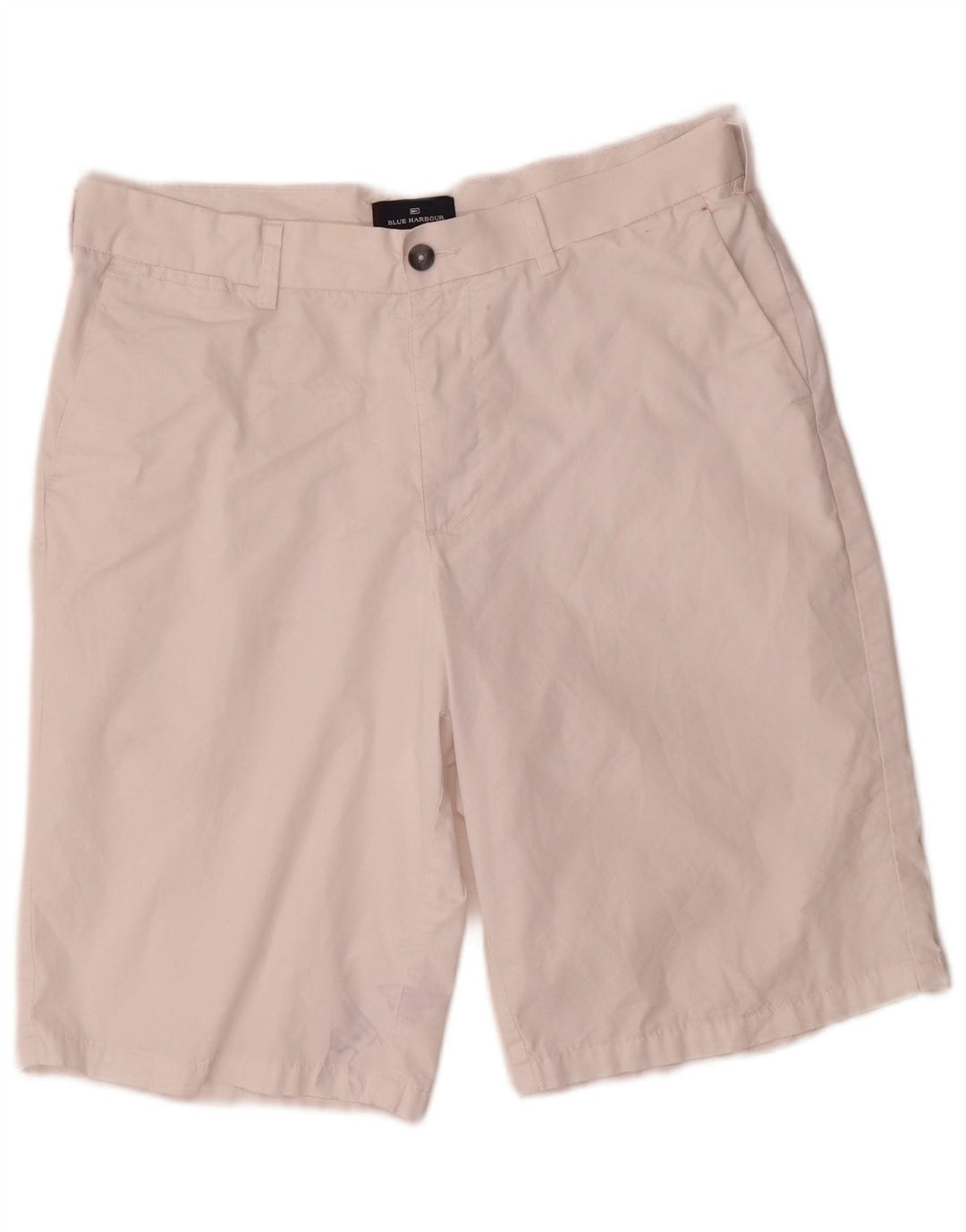 Marks & Spencer Herren Blue Harbor Chino Shorts W34 Große weiße Baumwolle
