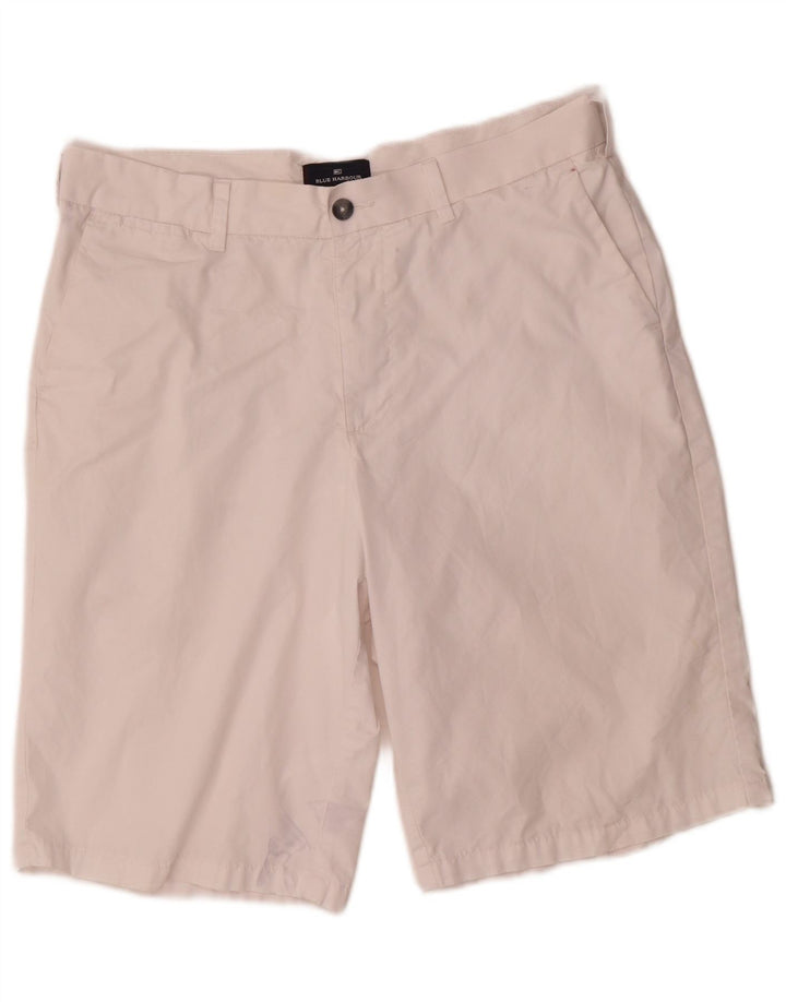 Marks & Spencer Herren Blue Harbor Chino Shorts W34 Große weiße Baumwolle