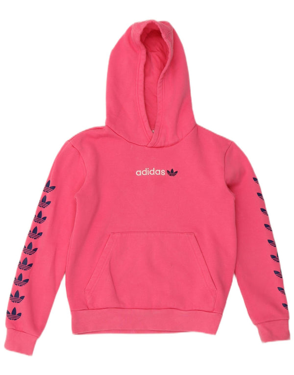 Adidas Mädchen Graphic Hoodie Pullover 9–10 Jahre rosa Baumwolle
