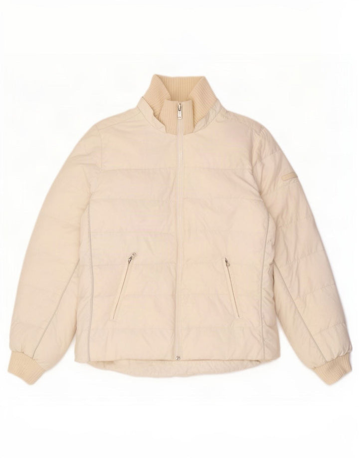 Champion Damen Wattierte Jacke UK 10 Small Weiß Polyamid