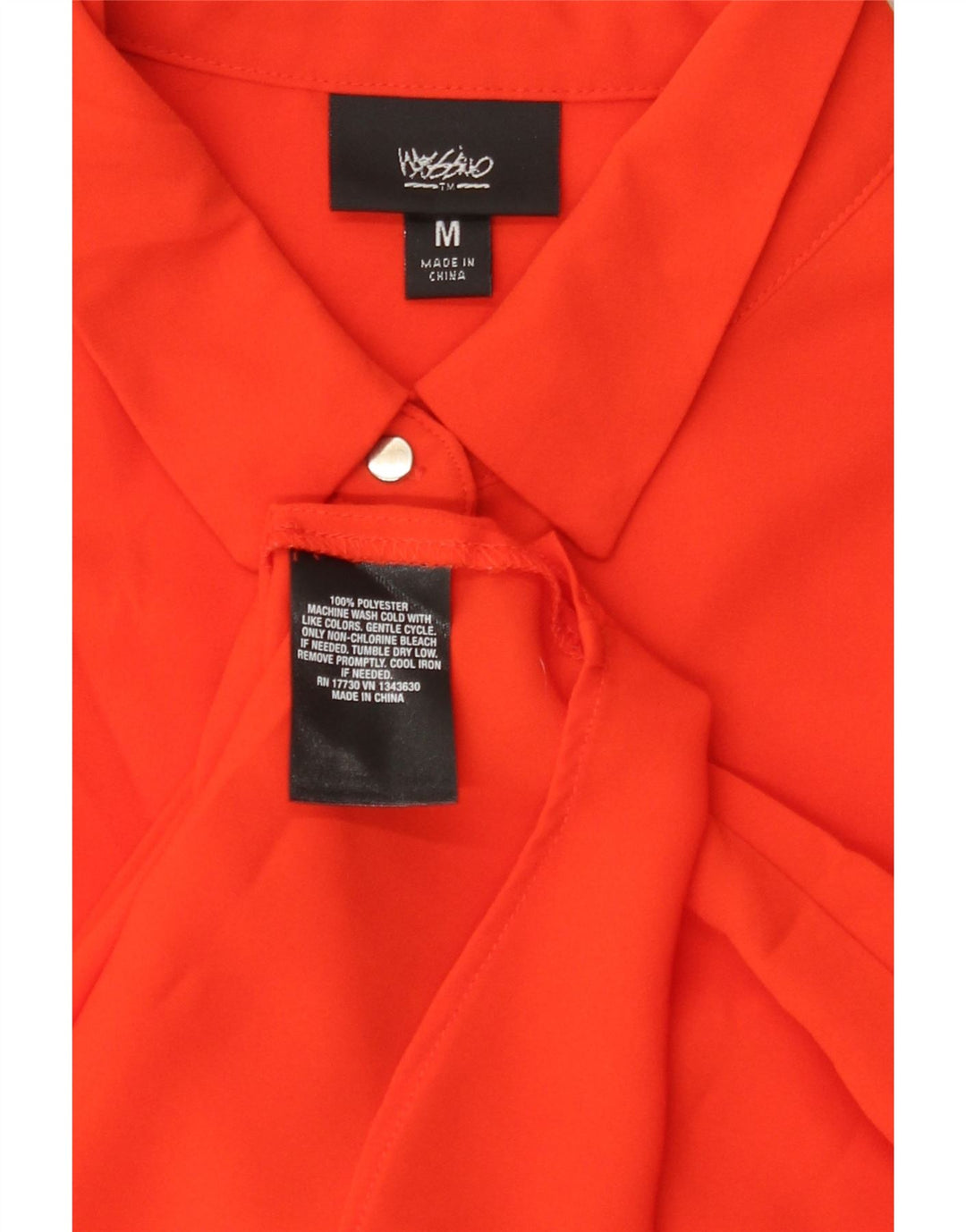 Mossimo Damen Hemdbluse UK 14 Mittelrotes Polyester