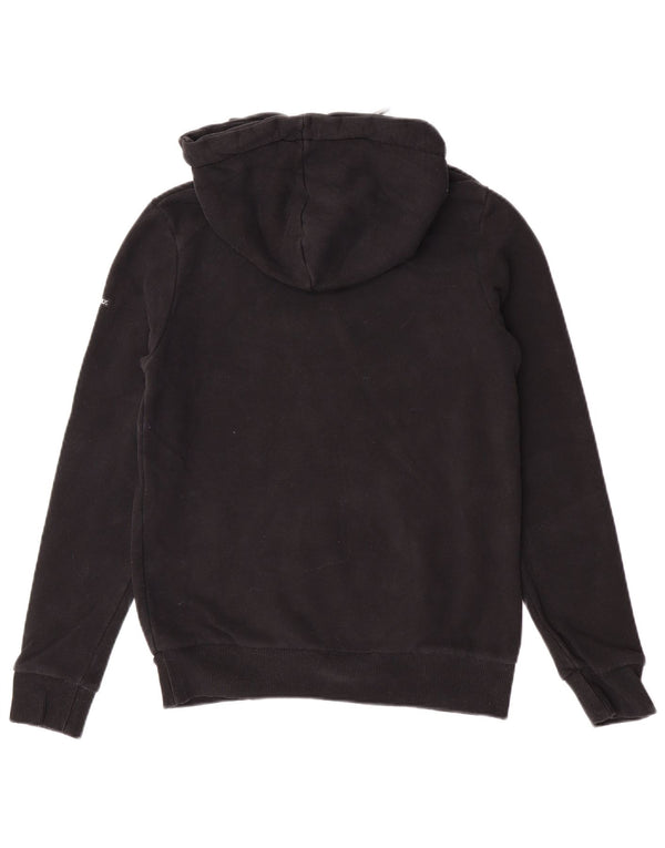 Superdry Damen-Pullover mit grafischem Kapuzenpullover, Gr. 8, Größe S, Schwarz, Baumwolle
