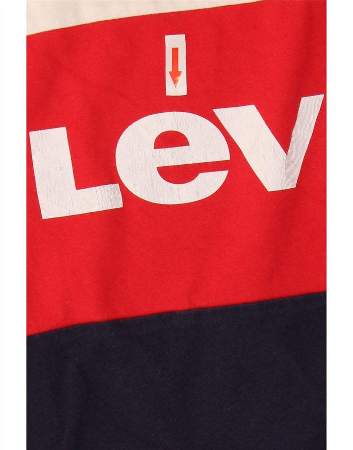Levi's Damen Crop Graphic T-Shirt Top UK 10 Small Mehrfarbig