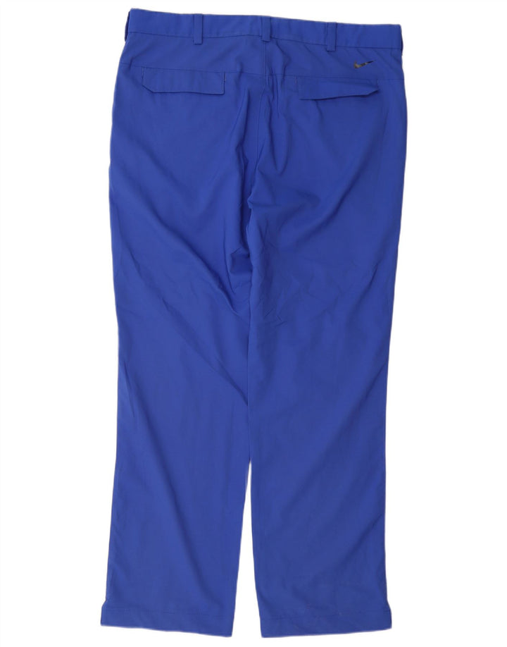 Nike Herren Dri Fit Straight Chino Hose W34 L32 Blaues Polyester