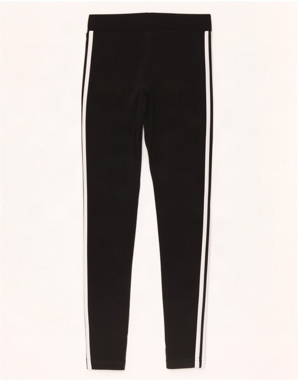Adidas Womens Leggings UK 8/10 Small Black Cotton