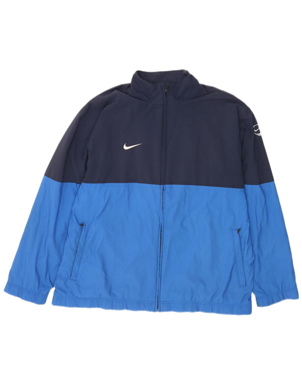 Nike Herren-Trainingsanzug-Top-Jacke, UK, 44/46, XL, Blau, Farbblock, Sport
